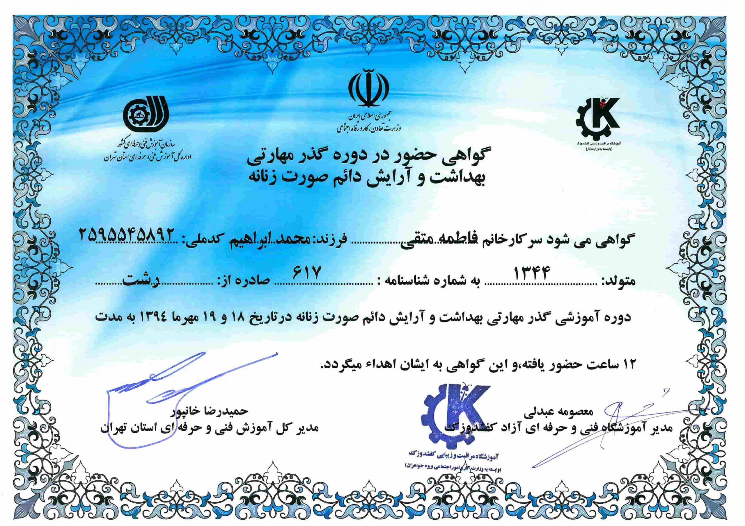 مدرک فنی حرفه ای
